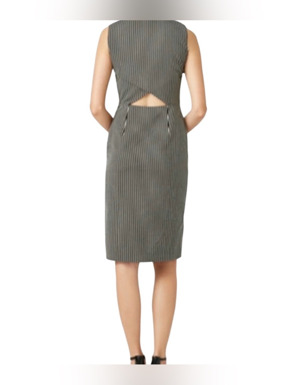 NWT RACHEL RACHEL ROY STRIPE CUTOUT SHEATH DRESS SIZE 4 - Picture 5 of 16